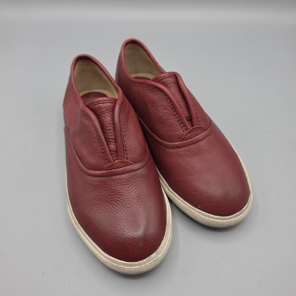 Frye Chambers Slip On Shoes Youth Girls 13 Red Leather Sneakers Flats Preppy